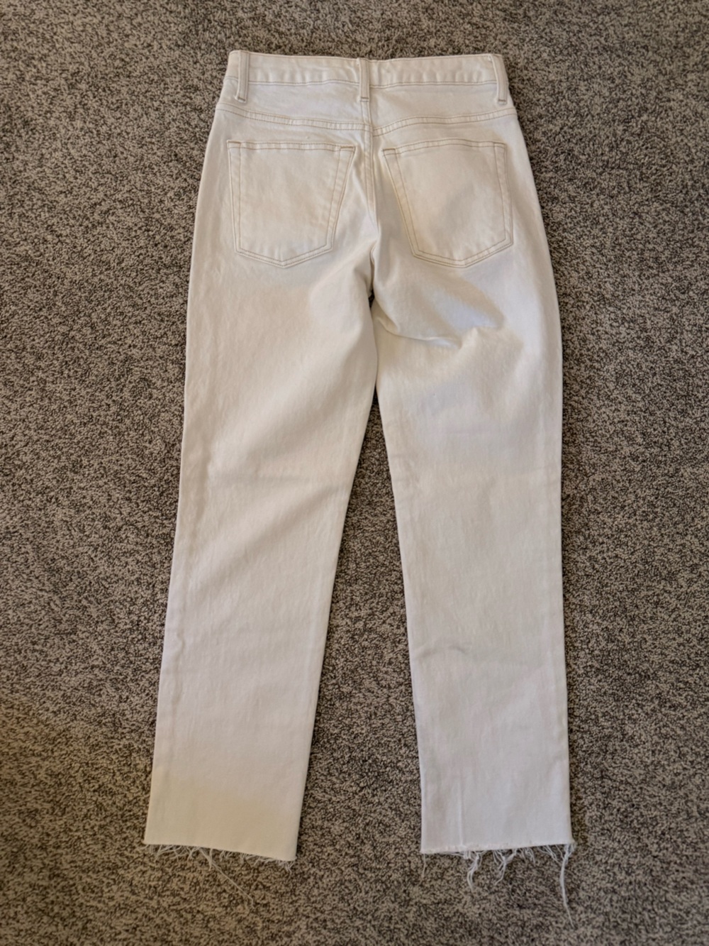NWT TOPSHOP Women’s High-Rise Straight Jeans in LT white cream US 4. - Picture 3 of 6